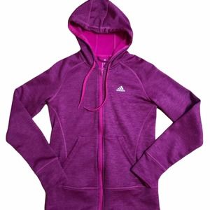 Adidas Women's fleece lined Zip-up Hooded Jacket